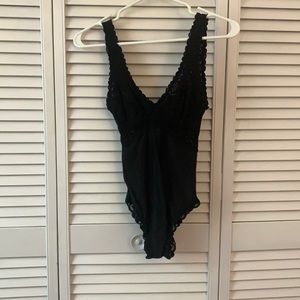 Black lace bodysuit from Aerie